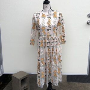 Blueoxy mesh dress large NWOT